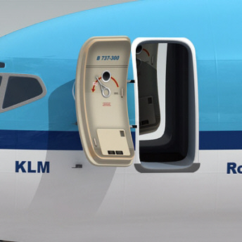 KLM 737 300 Series Boeing 3D Model
